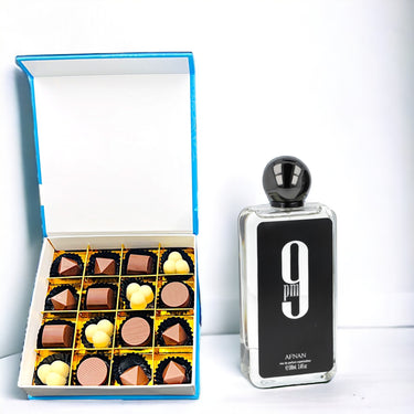 Afnan 9 PM Edition, Assorted Flavors Chocolate Box, 16 pcs